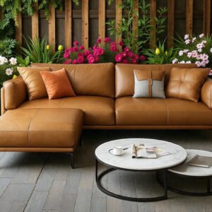 Saddle Luxe Leather L-shape Sofa Saddle Luxe Leather L-shape Sofa