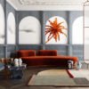 Scarlet Wave Sculpt Sofa 3 Seater Scarlet Wave Sculpt Sofa 3 Seater