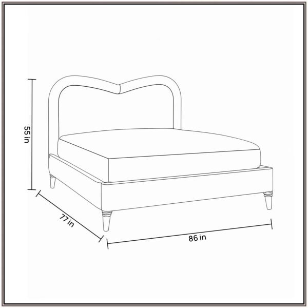 Serene Curve Upholstered Bed Serene Serene Curve Upholstered Bed Serene