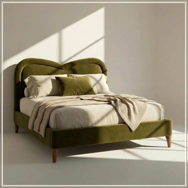 Serene Curve Upholstered Bed Serene Serene Curve Upholstered Bed Serene