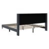 Slate Grid Upholstered Bed