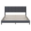 Slate Grid Upholstered Bed