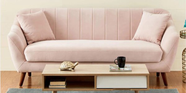 Sofa Peach Modern Designer Sofa