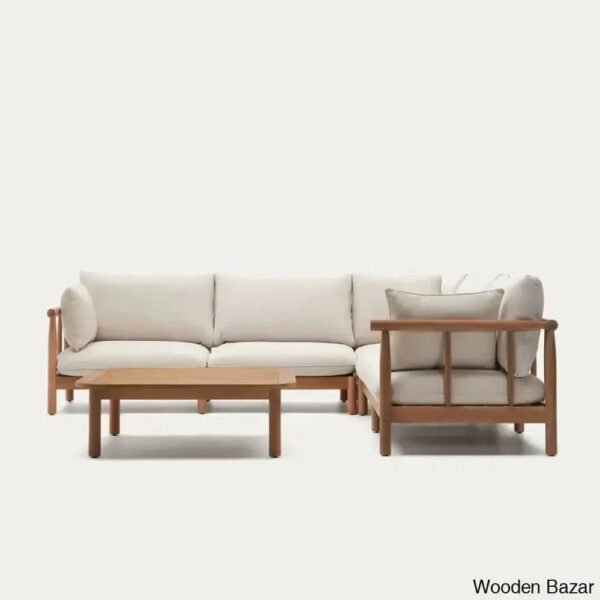 Teakline Upholstered Wooden Sofa Teakline Upholstered Wooden Sofa