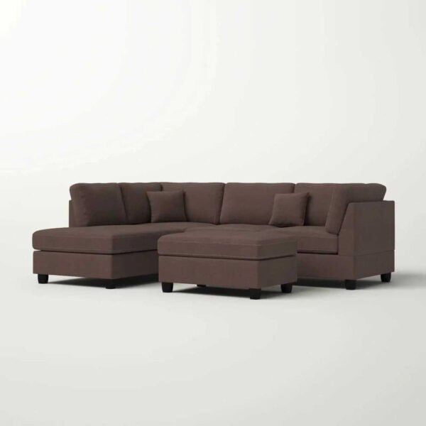 Milano Luxe L-shape Sectional Sofa With Ottoman Milano Luxe L-shape Sectional Sofa With Ottoman