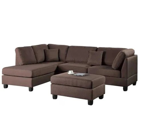 Milano Luxe L-shape Sectional Sofa With Ottoman Milano Luxe L-shape Sectional Sofa With Ottoman