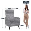 Zara Chevron Statement Accent Chair